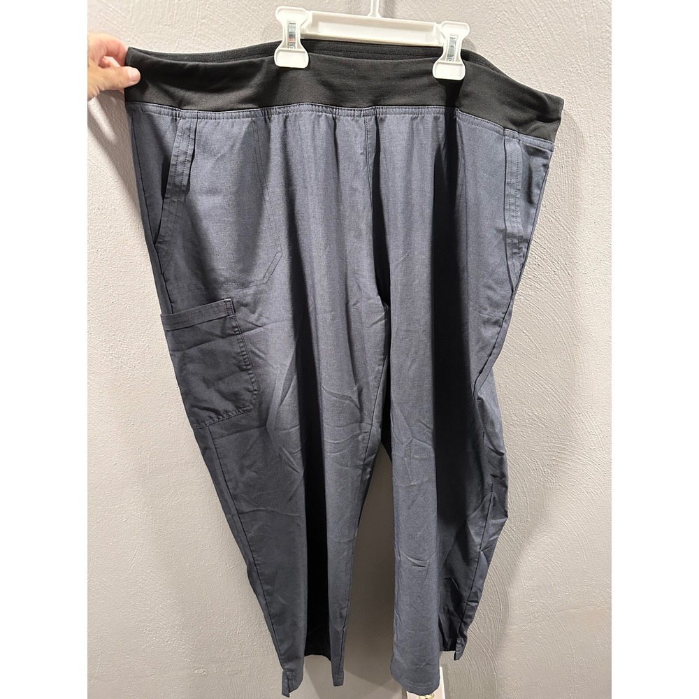 Easy Stretch by Butter-Soft Scrub Pants Womens 2XP Charcoal Grey Cargo BU817